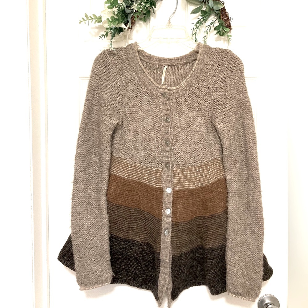 Free People Button Up Cardigan Sweater M